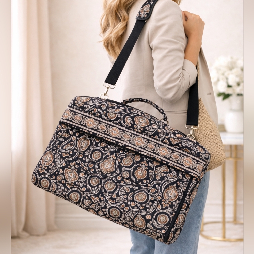 Vera Bradley Garment Bag "Cafe Latte" Paisley Retired Hanging Bag